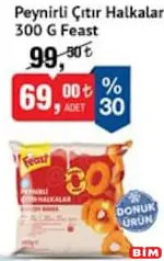 FEAST PEYNİRLİ ÇITIR HALKALAR 300 G
